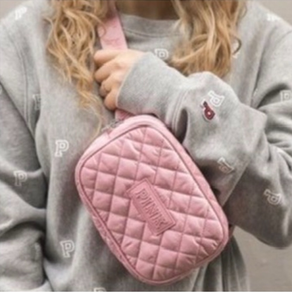 VS Pink Quilted Crossbody Fanny Bag